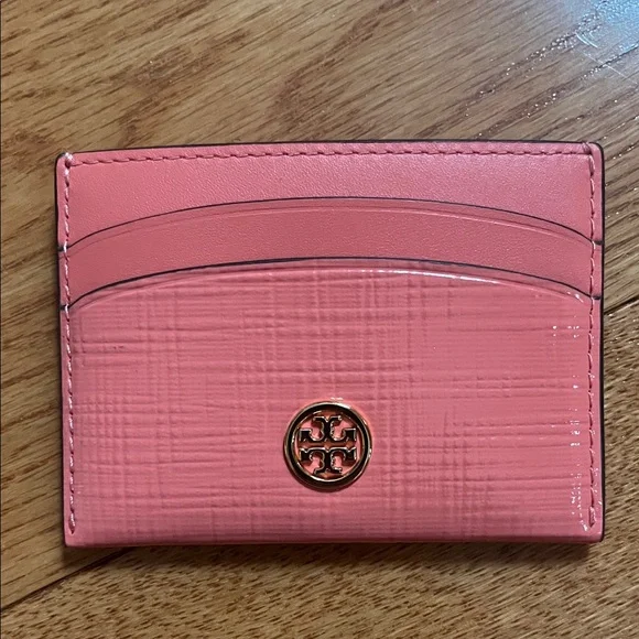 Tory Burch Coral Pink Card Holder - Picture 1 of 3